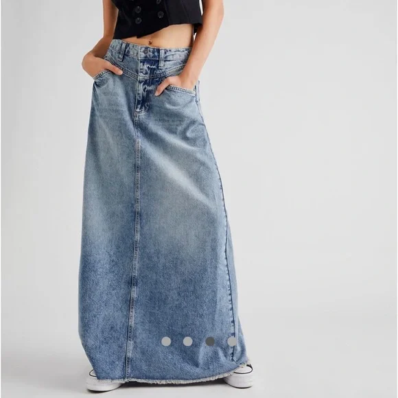 Free People Come As You Are Maxi Skirt - Picture 1 of 5